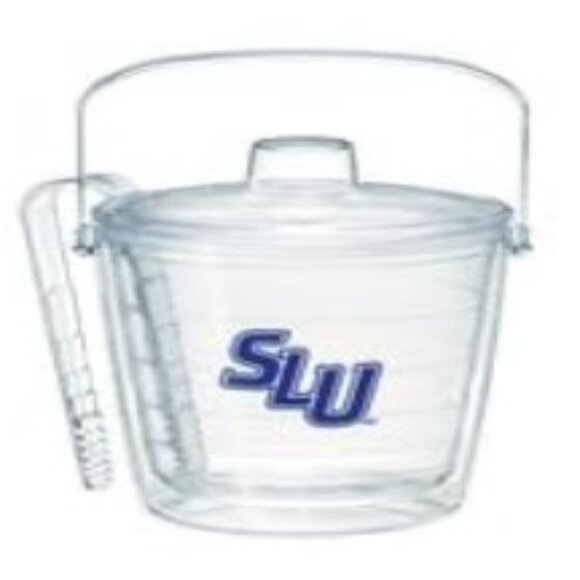 Tervis Ice Bucket 87 oz Clear with Tongs St. Louis University Emblem Excellent - Picture 2 of 2